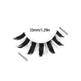 10 Pairs Pack False Eyelashes Strip Lashes Cat Eye Lashes Manga Lashes Natural Lashes Wispy Lashes for Daily Makeup Parties Shooting Occasions Dances (8-14MM)