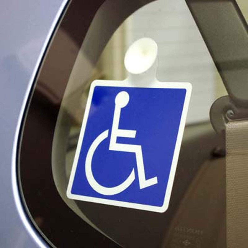 Pocket International Symbol Wheelchair Mark Stickers, Suction Cup Type, Set