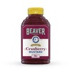 Beaver Brand Cranberry Mustard 13oz, Sweet & Tangy Mustard with