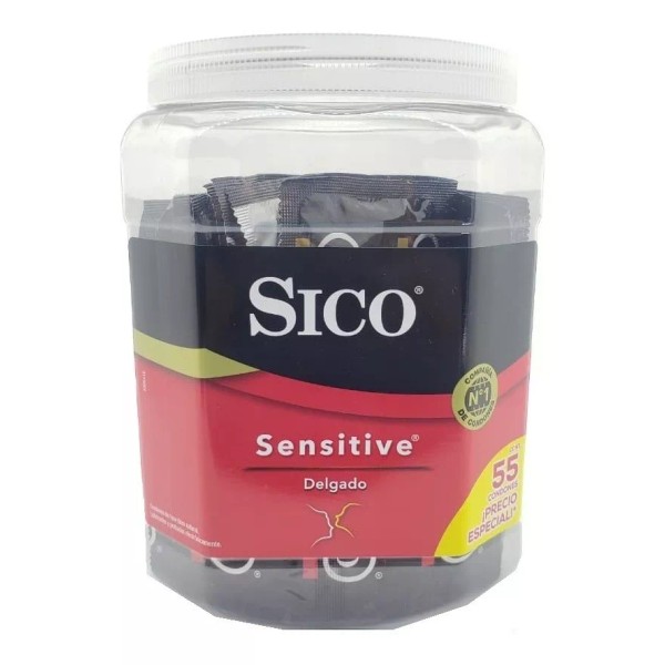 Sico 55 Condones Sensitive Delgado Sico + Envío