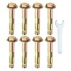 M METERXITY 8個入り六角拡張ボルト M10x70mm カラー亜鉛メッキ鉄鋼製 外六角拡張ボルト 17mmレンチ付き コンクリート/乾式ブロック壁用 防錆メタルボルト