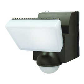 IQ America Motion Security Flood Light,Battery Operated Motion Sensor, 500 Lumen LED, Indoor Outdoor Universal Eave Soffit/Wall Mount Closet Shed Attic Workshop Garage Grill Light Bronze