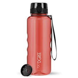 720°DGREE Water Bottle 1.5l “uberBottle“ crystalClear +Sieve - BPA-Free, Leakproof, Reusable Drinking Bottle - XL Sports Bottle for all Day Hydration, Gym, Fitness, Office, University, Hiking, Travel