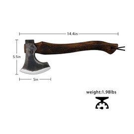 The Frostbreaker - Camping Hatchet - Forged Steel Axe with Leather Sheath - Survival Axe for Wood Splitting and Chopping - Bushcraft Hatchet - Perfect for Outdoor Adventures