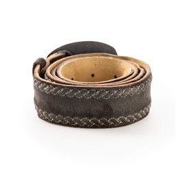 Traditional Costume Belt with Embroidery - Genuine Leather Belt, Original Schöneberger Trachten Leather Lederhosen Belt - Various Models and Colours - 58-60