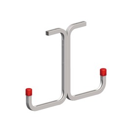 Gedotec Ceiling Mount - Double Ceiling Hook for Screwing Galvanised Steel | 1 Piece T-Profile Hook Including Mounting Material | All-purpose Metal Hooks | Wall Mount Garage | Wall Mounting - U Hooks