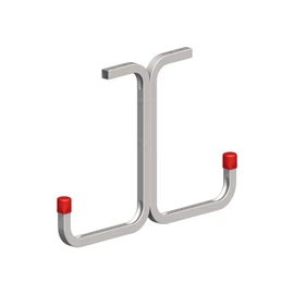 Gedotec Ceiling Mount - Double Ceiling Hook for Screwing Galvanised Steel | 1 Piece T-Profile Hook Including Mounting Material | All-purpose Metal Hooks | Wall Mount Garage | Wall Mounting - U Hooks