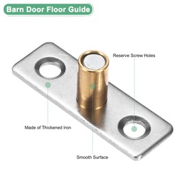 M METERXITY 4-Pack Roller Guide Sliding, 5.5mm/0.22" Dia Sliding Floor Guide, Door Cabinet Hardware, Drawer Slides Stopper for Closet Doors Rollers Hardware Accessories [Gold]