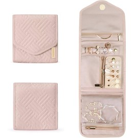 SXCCNW Jewellery Roll Organiser Bag, Travel Jewellery Storage, Jewellery Organiser Bag, Foldable Travel Jewellery Organiser for Rings, Earrings, Necklaces, Watches, Bracelets