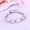 BriLove Wedding Bridal Crystal Bracelet for Women Multi Teardrop Clear