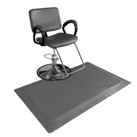 Rhino Salon, Rhino Hide Anti-Fatigue Salon Floor Mat, Non-Slip Standing Comfort Cushioned Mat for Hair Salon or Barbershop, 3' x 4.5' (Rectangular, Gray 3' x 4.5' x 1/2'' Thick)
