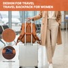 Travel Backpack Women, PU Leather Carry On Backpack Flight Approved,