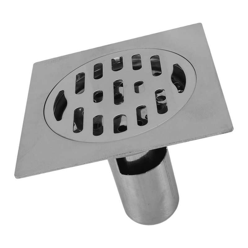 Square Shower Drain Kit 4.3in Stainless Steel Anti Clogging Odor