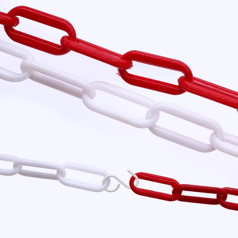 Piuluvor® 10 m Barrier Chain Red White Plastic Chain Barrier