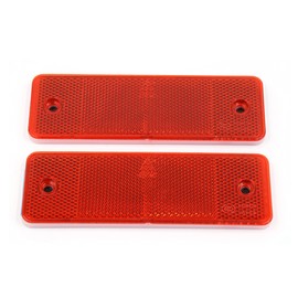 uxcell 2 Pcs Red Reflector Reflective Warning Plate Stickers for Car Safety