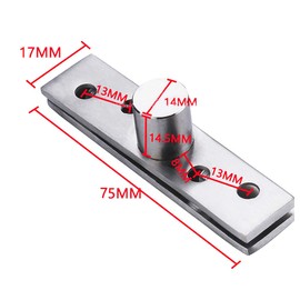 360 Degree Door Pivot Hinge, Tiberham 2Pcs Stainless Steel Rotation Hidden Door Centre Shaft Pivot Hinges, Heavy Duty Concealed Rotating Door Hinge with Fixing Screws (75 x 17 mm)