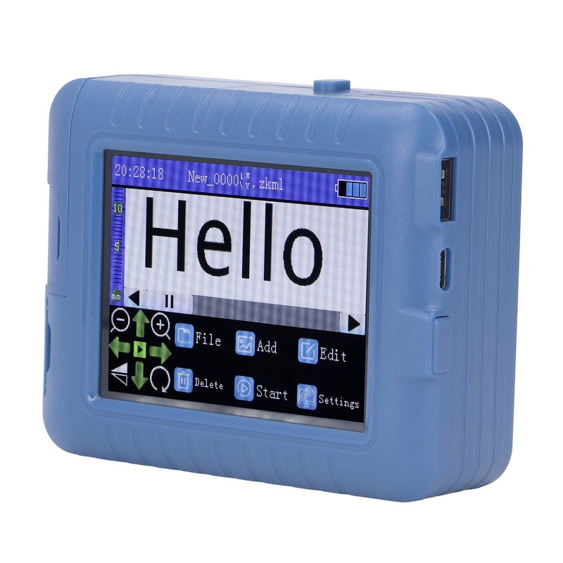 12.7mm 3.5in Mini Smart Inkjet Printer Blue Looking Type C