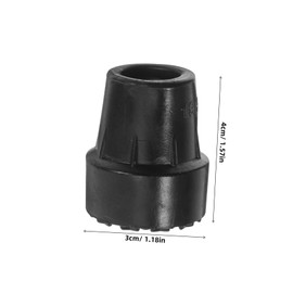 Ciieeo 10pcs Replacement Rubber Cane Tips for Canes Crutch Walking Sticks and Walkers Non-Slip Heavy Duty Tips for Safe Walking Black