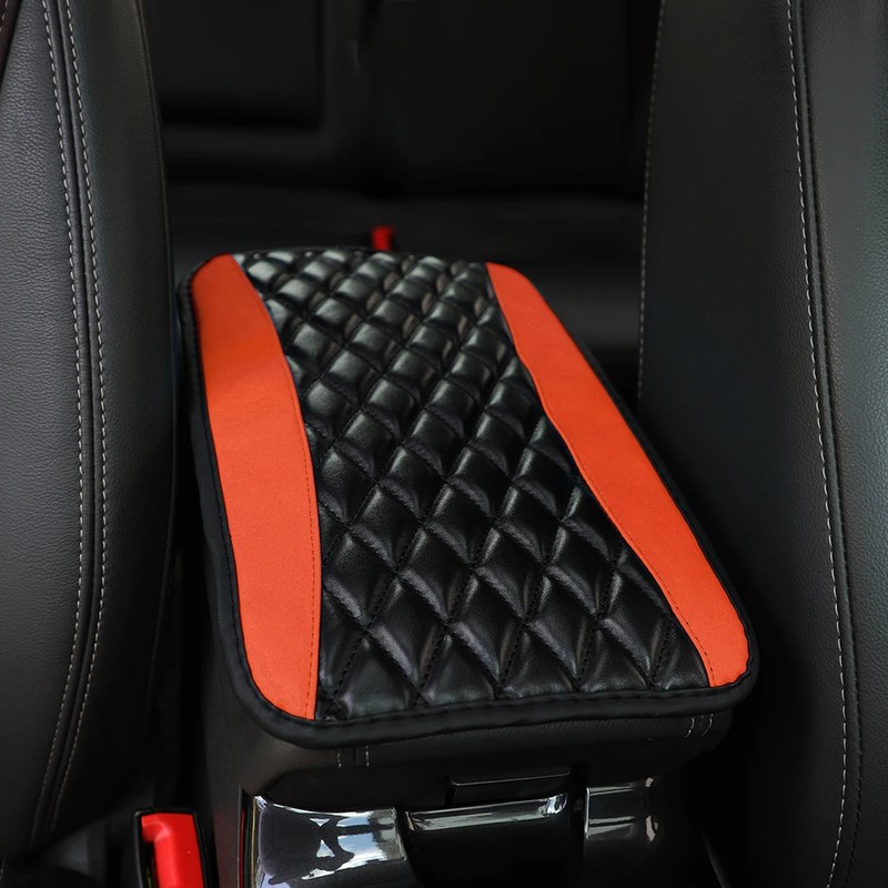 Car Armrest Cushion for Center Console – PU Leather Anti-Scratch