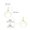 SOFIA MILANI - Women's Earrings 925 Silver Circle Triangle Earrings,