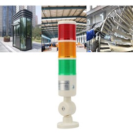 Traffic Light Tower Light, Industrial LED Signal Tower Warning Light, 3-Layer Foldable Alarm Light 24 VDC for Workshop, Construction Site, Factory