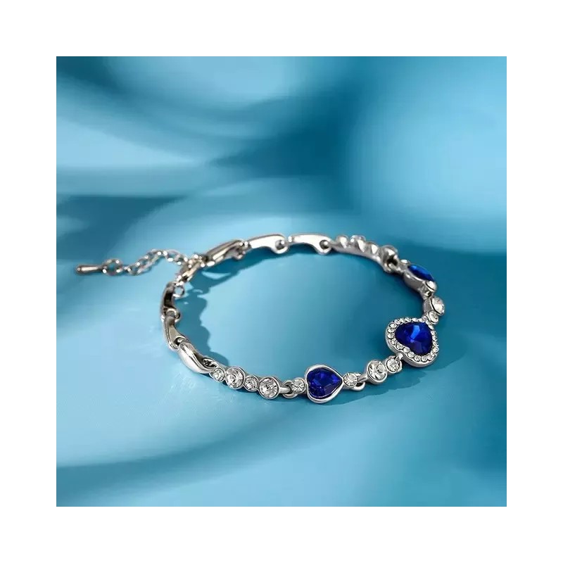 Importacion Brazalete Esclava Pulsera Titanic Corazón Del Mar Azul