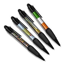 DV DESIGN Set of 4 Ireland Black Ballpoint Pens - Irish Flag City Map Country Holiday Travel Friends Boys Girls Men Women Theme Pen #79530