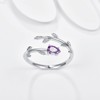 PRAYMOS June Birthstone Rings for Women 925 Sterling Silver Stackable