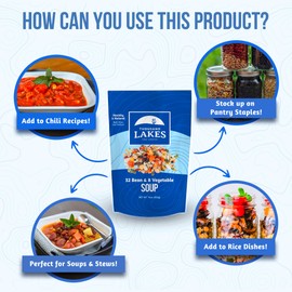 Thousand Lakes 32 Bean and 8 Vegetable Dry Soup Mix - 1 pound | Low Sodium | No Fat | High Fiber | 20+ Servings | Vegan
