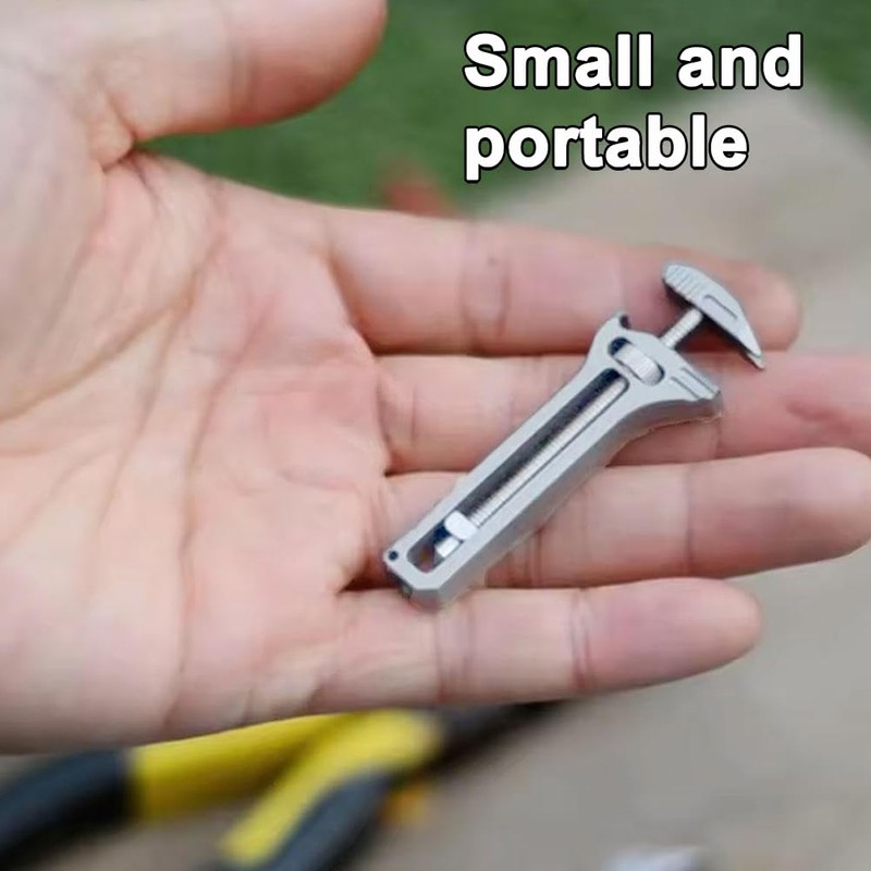 Compact Titanium Multi-tool, Pocket Multitool Mini Wrench, Bottle Opener Keychain,
