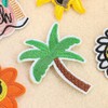 5Pcs Green Embroidered Iron On Patches DIY Accessories, Applique Coconut