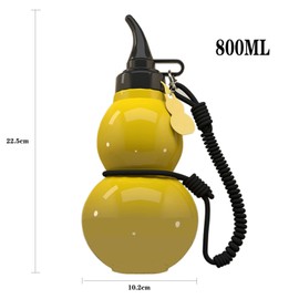 WEIAIGI Chinese style gourd water cup,28ounce Sports Water Bottle,Black Myth role-playing gourd water cup,Also suitable for spirits,wine, daily drinking,outdoor,home,gifts (Yellow)
