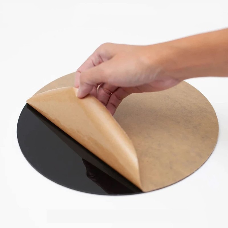 ZESABGE 30 cm Acrylic Plate Black Acrylic Discs Round Plastic