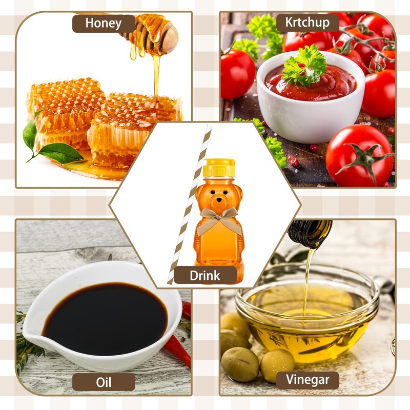 Honeydak 16 Pack Bear Straw Honey Cup for Baby 8