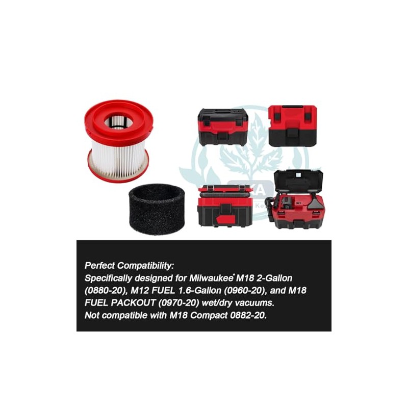 1 Pack 49-90-1900 HEPA Filter Replacement for Milwaukee M18 0780-20/0880-20