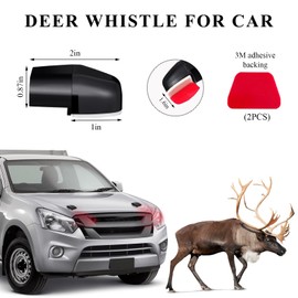 Suvnie 2 PCS Deer Whistles for Cars, Avoid Collisions Deer Warning Whistle with Adhesive Tape, Ultrasonic Animal Alert Devices for Motorcycle Truck SUV, Car Accessories