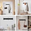 Black Coat Hooks, Wall Mounted Coat Rack – 3 Hoooks