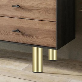 IGNPION 4Pcs 2" Adjustable Furniture Feet,Aluminum Alloy Sofa Furniture Cabinet Riser DIY Furniture Replacement Legs for TV Cabinet Ottoman Sofa Cupboard, Gold