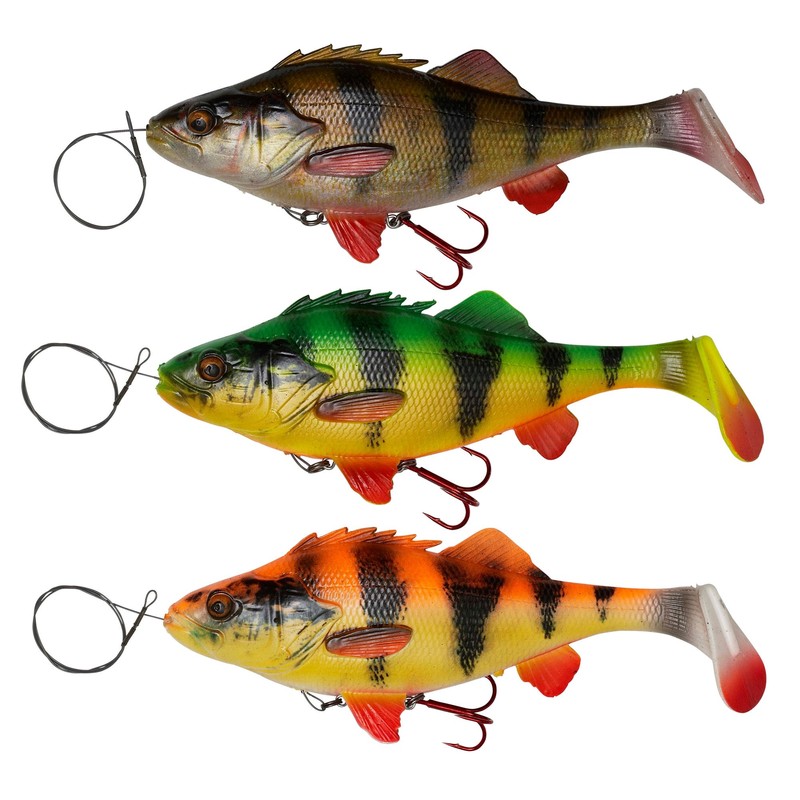 Savage Gear PRE-RIGGED SOFT LURE 4D PERCH SHAD - 20CM