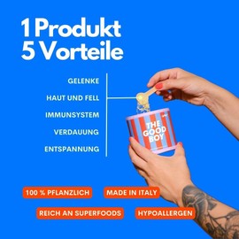 JAMPY Multivitamin Supplement for Dogs Contains Glucosamine for Bones, Biotin for Skin and Coat, Tryptophan for Stress, Milk Ferments and Prebiotics for Digestion, Vitamins and