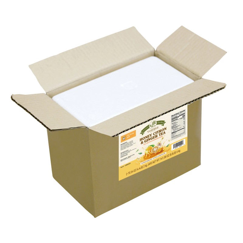 Vonbee Honey Citron & Ginger Tea, 4.4 Lb, 2-Pack