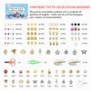 Dazhqp Set di 15500 perline da infilare, 96 colori perline