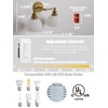 Teqinchy 2-Light Gold Wall Sconces,Vintage Bathroom Wall Sconce Light with