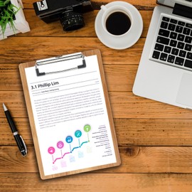 DONGLI 5 Pack A5 Clipboard,Wooden Clipboards with Low Profile Clip and Hanging Hole,Clip Board Hardboard