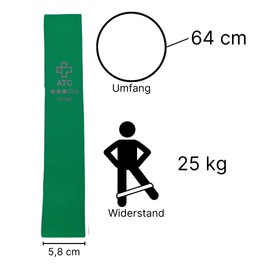 ATC Handels GmbH Fitness Bands Loop Textile 32 x 5.8 cm in Various 5 Thicknesses - 1 or 5 Pieces - for Strength Sports, Yoga, Gymnastics - Resistance Bands, Sports Band, Gymnastics Band (5, Medium)