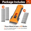 WRAPXPERT Razor Blade Scraper, Razor Scraper Tool with 30pcs Extra