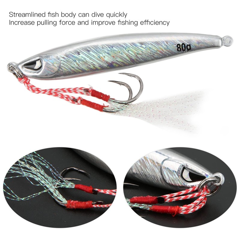 Jig Hard Fishing Lures, Strong Metal Iron Plate Bait, Lightweight