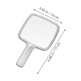 PACKOVE Handheld Vintage Makeup Mirror with Handle Compact Travel Mirror for Women Surface for Precise Application Elegant Electroplated Design Small for Easy