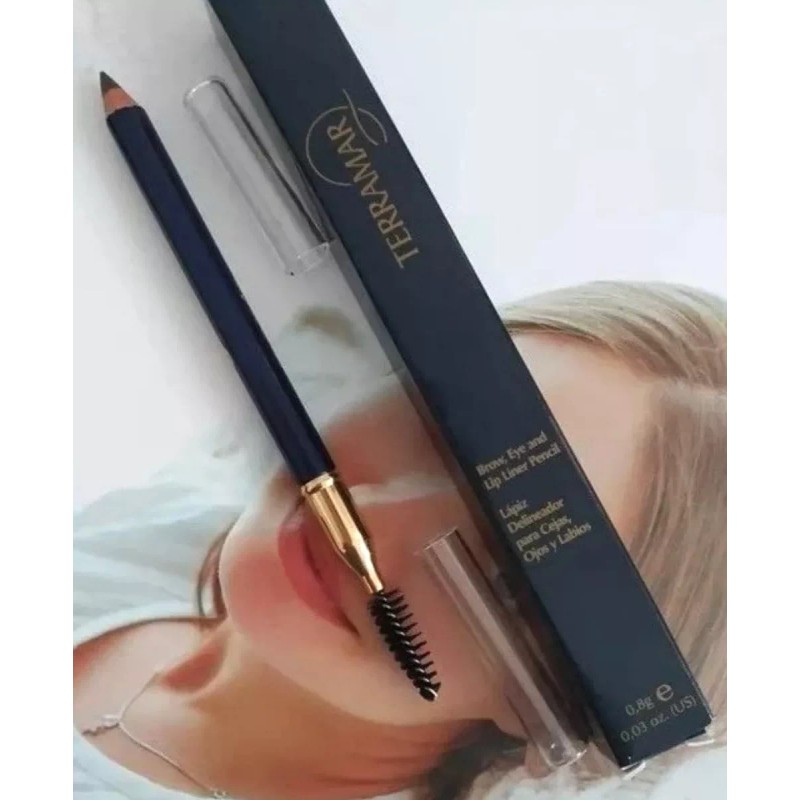 Terramar Lápiz Delineador De Cejas, Ojos Y Labios Café Terramar