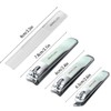 YUNYU Stainless Steel Nail Clippers, 3 Pieces Heavy Duty Toenail